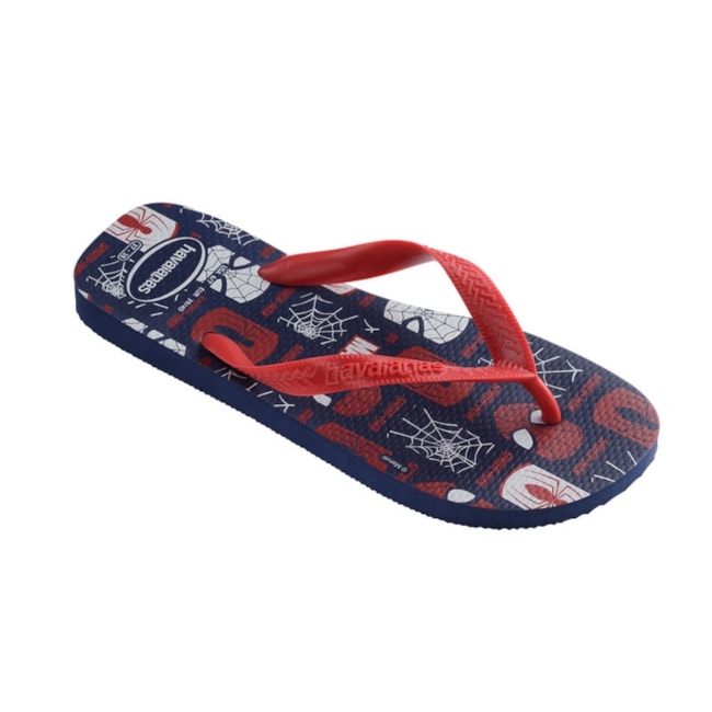 Chinelo Havaianas Top Marvel Logomania Unissex Infantil Marinho