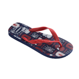 Chinelo Havaianas Top Marvel Logomania Unissex Infantil Marinho
