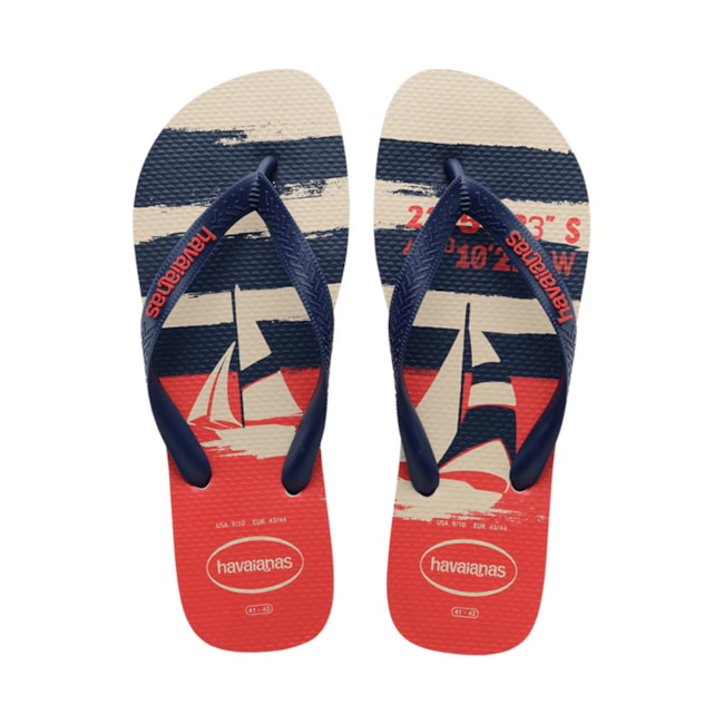 Chinelo Havaianas Top Nautical Masculino Bege