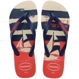 Chinelo Havaianas Top Nautical Masculino Bege Palha
