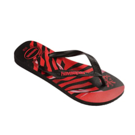 Chinelo Havaianas Top Times Flamengo Masculino Preto e Vermelho