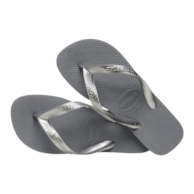 Chinelo Havaianas Top Unissex Cinza Aco