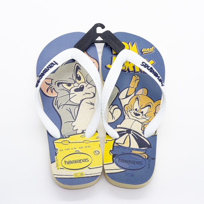 Chinelo Havaianas Top Warner Classics Feminino Buttercream
