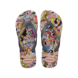 Chinelo Havaianas Top Warner Classics Feminino Cinza Aco