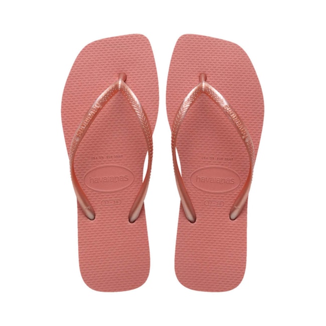 Chinelo Havainas Slim Square Feminino Canyon Clay