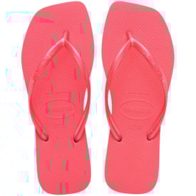 Chinelo Havainas Slim Square Feminino Coral Tropical Chinelo Havainas Slim Square Feminino Coral Tropical