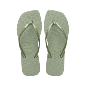 Chinelo Havainas Slim Square Feminino Smoke Green