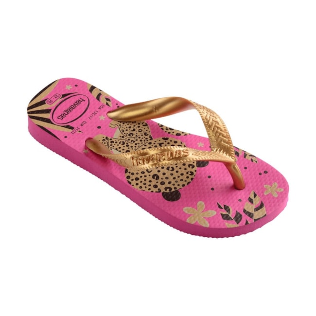 Chinelo Havianas Kids Top Pets Feminino Rosa Flux