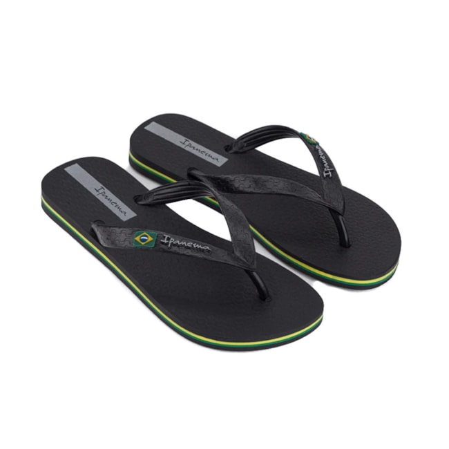 Chinelo Ipanema Brasil Masculino Preto