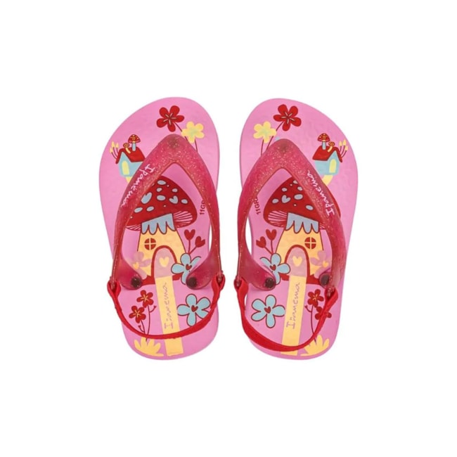 Chinelo Ipanema Infantil Rosa Glitter