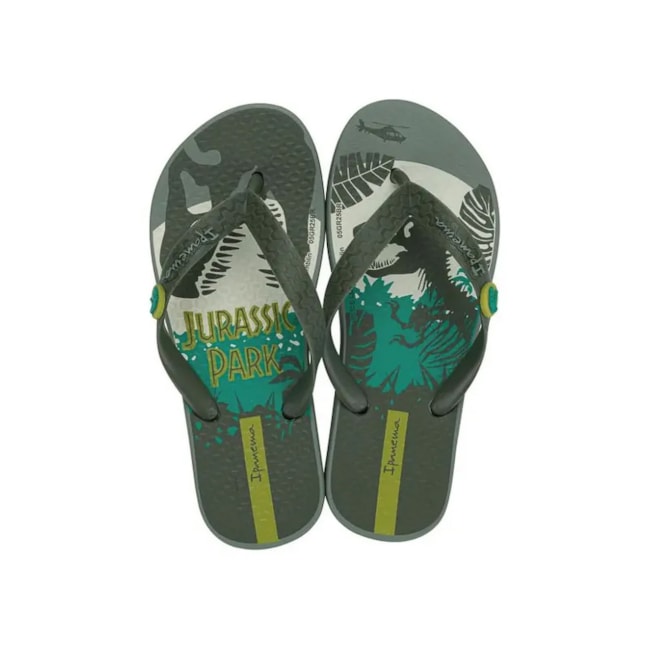 Chinelo Jurassic Park Ipanema Masculino Infantil Cinza