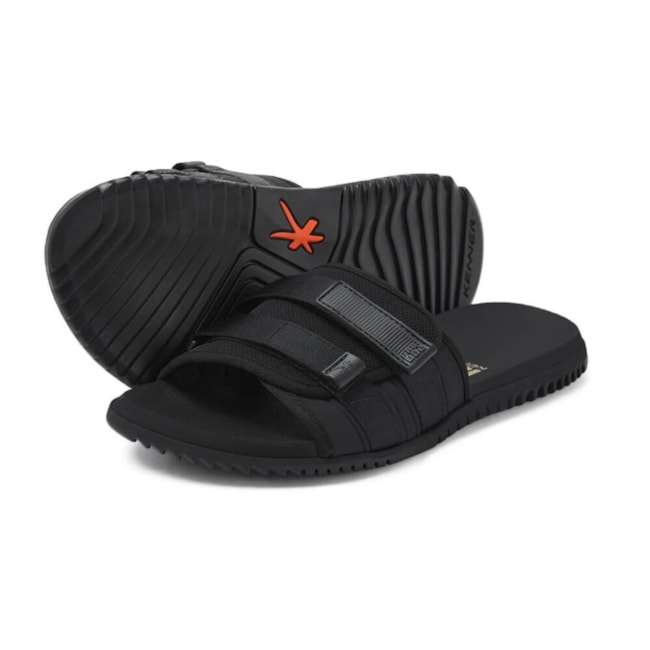 Chinelo Kenner gabigol Style Slide Masculino Preto