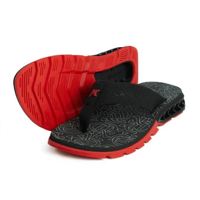Chinelo Kenner Rakka Flamengo Masculino Preto