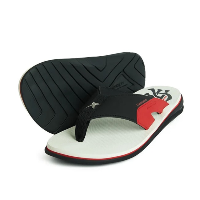 Chinelo Kenner X Gel Flamengo Masculino Preto