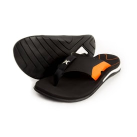 Chinelo Kenner X-Gel Masculino  e Laranja Preto