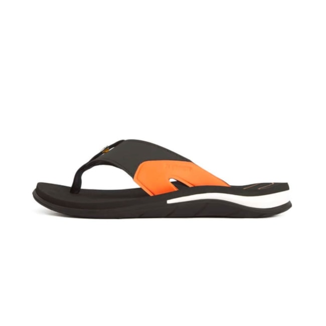Chinelo Kenner X-Gel Masculino  e Laranja Preto