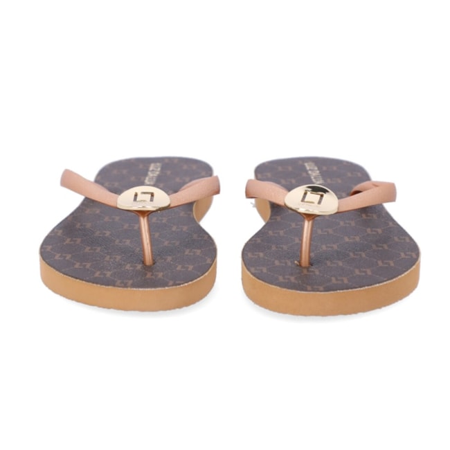 Chinelo Luz Da Lua Monograma Mocca Feminino Rubber