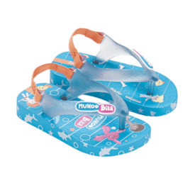 Chinelo Mundo Bita Unissex Infantil Azul