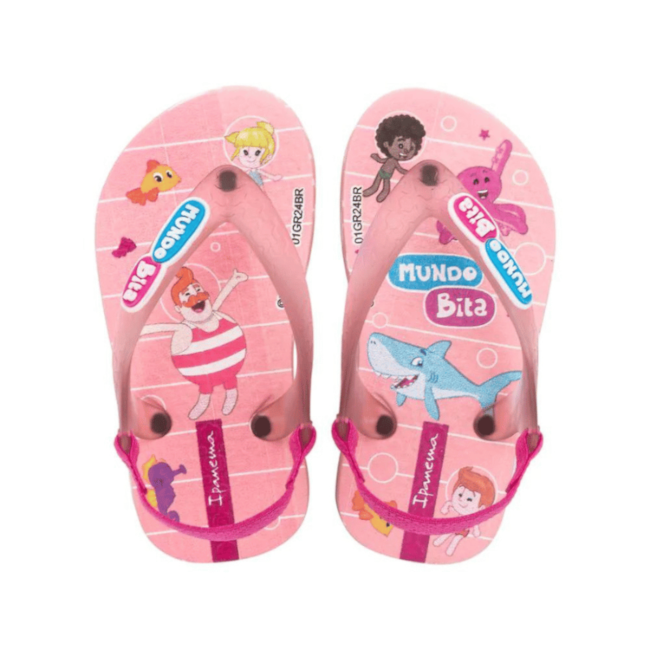 Chinelo Mundo Bita Unissex Infantil Rosa
