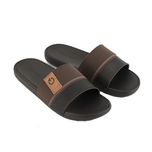 Chinelo Slide Cartago Dakar Masculino Marrom