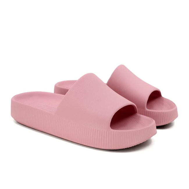 Chinelo Slide Usaflex Poofy Feminina Rose Soft Rose