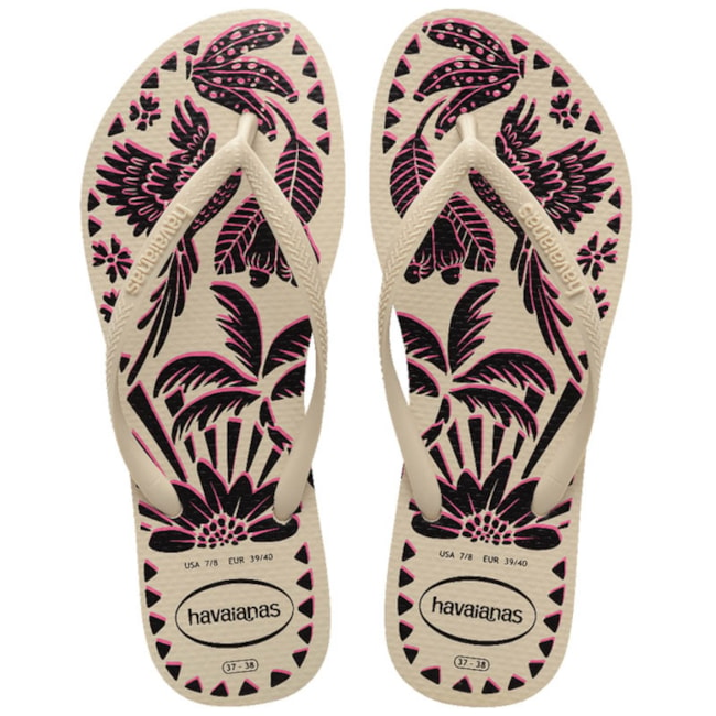 Chinelo Slim Tucano Havaianas Masculino Bege Palha