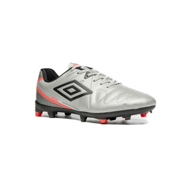 Chuteira Campo Umbro Attak Eternal Masculina Prata
