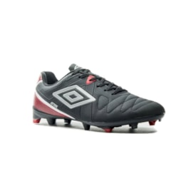 Chuteira Campo Umbro Attak Eternal Masculina  Prata Preto