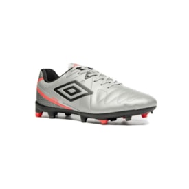 Chuteira Campo Umbro Attak Eternal Masculina Prata Preto