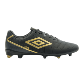 Chuteira Campo Umbro Attak Eternal Masculina Preto Dourado