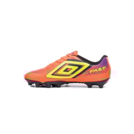Chuteira Campo Umbro Infantil Masculina Coral Eletric