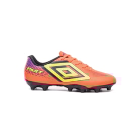 Chuteira Campo Umbro Infantil Masculina Coral Eletric