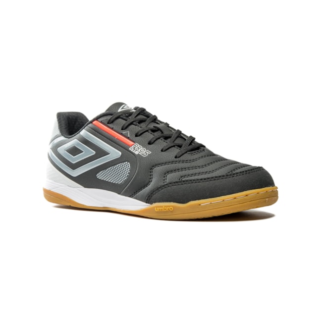 Chuteira Futsal Pro 5 Bump Club Umbro Masculina Preto/ Prata