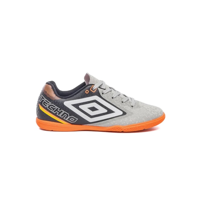 Chuteira Futsal Umbro Techno Ii Jr Masculina Cinza