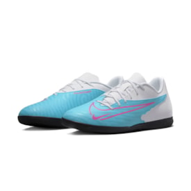 Chuteira Nike Futsal Phantim Gx Club Masculina Branco e Azul