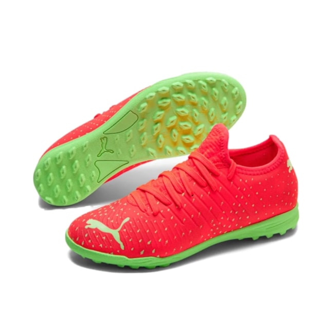 Chuteira Society Puma Future 4.4 Infantil Masculina Laranja