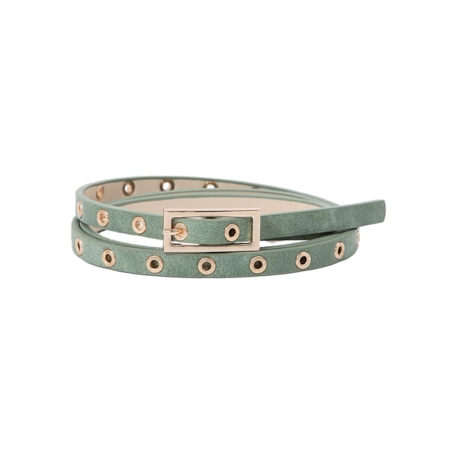 Cinto Fino De Ilhós Luz Camila Feminino Verde