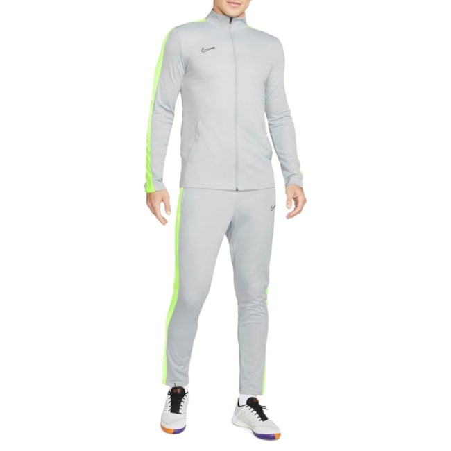 Conjunto Poliester Dryfit Nike Masculino Cinza