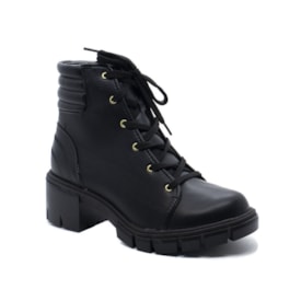 Coturno Moleca Cano Curto Feminino Preto