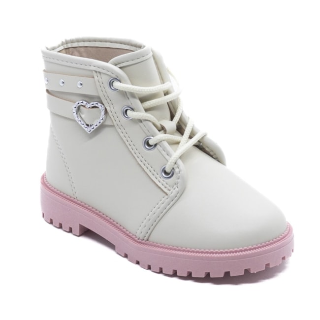 Coturno Molekinha Infantil Feminino Branco Off