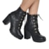 Coturno Salto Alto Via Marte Feminino Preto