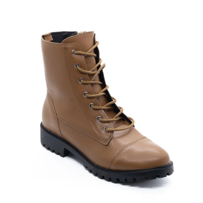 Coturno Salto Baixo Danny Feminino Caramelo