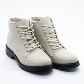 Coturno Salto Baixo Danny Feminino Off White