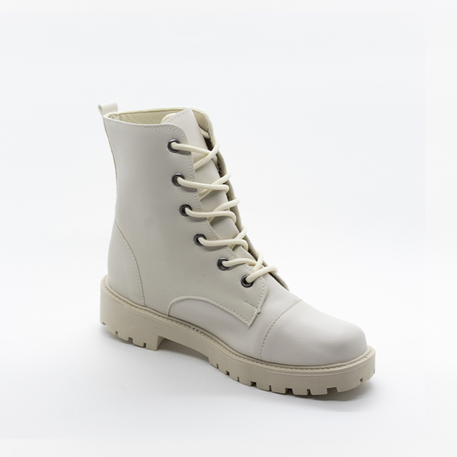 Coturno Salto Baixo Danny Feminino Off White