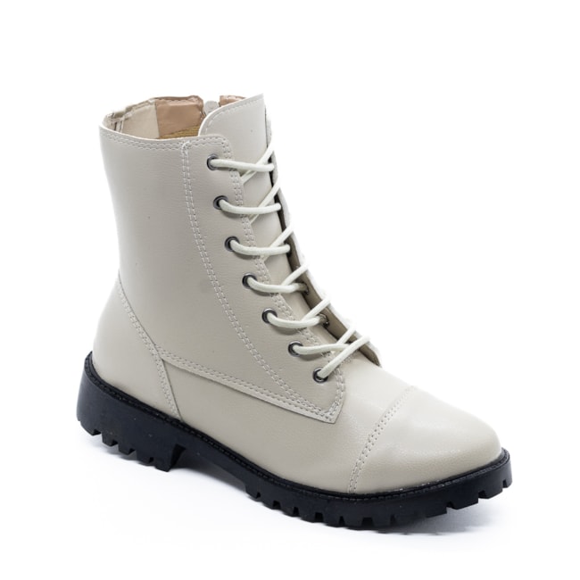Coturno Salto Baixo Danny Feminino  Off White