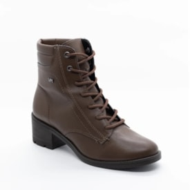 Coturno Salto Baixo Via Marte Feminino Dark Brown