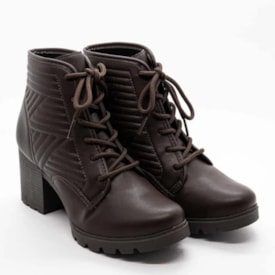 Coturno Salto Medio Dakota Feminino Chocolate
