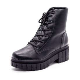 Coturno Salto Médio Via Marte Feminino Preto