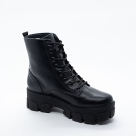 Coturno Salto Médio Via Marte Feminino Preto