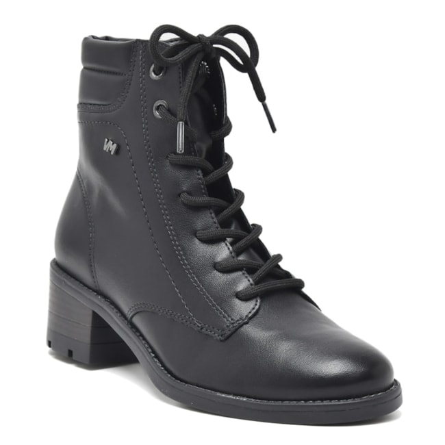 Coturno Salto Medio Via Marte Feminino Preto